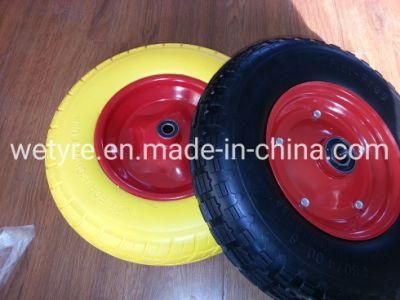 Best Quality Puncture Proof PU Foam Solid Rubber Wheel (4.00-8)