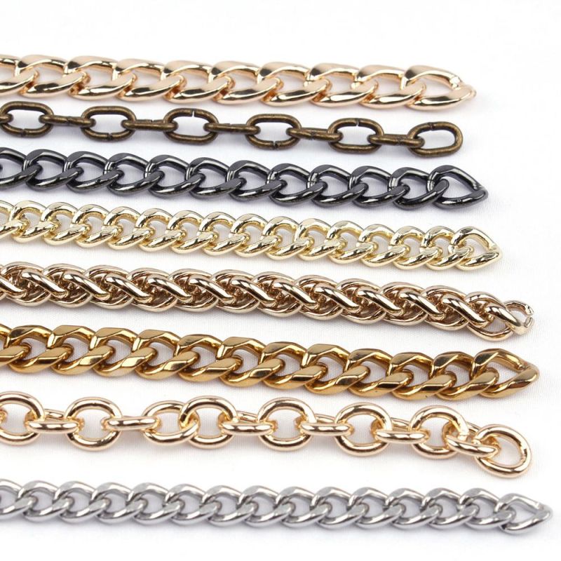 Custom Beautiful Decorative Bag Accessories Handbag Parts Purse Handle for Shoulder Luggage Hardware Metal Chains Bag Strap