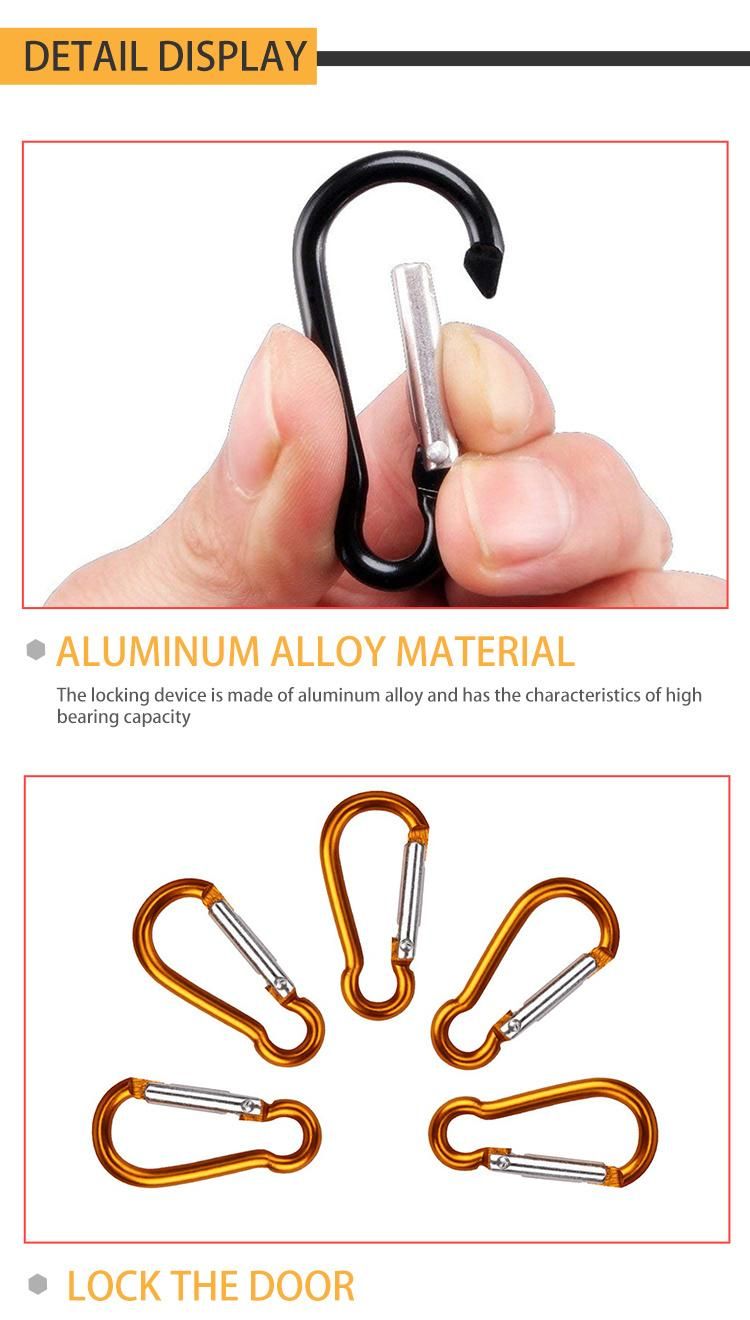 Various Colors Gourd Shape Carabiner Clip for out Door Travelling