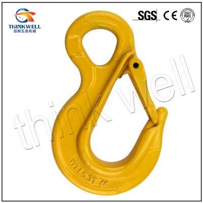 Alloy Steel G80 A327 Eye Sling Hook with Safety Latch