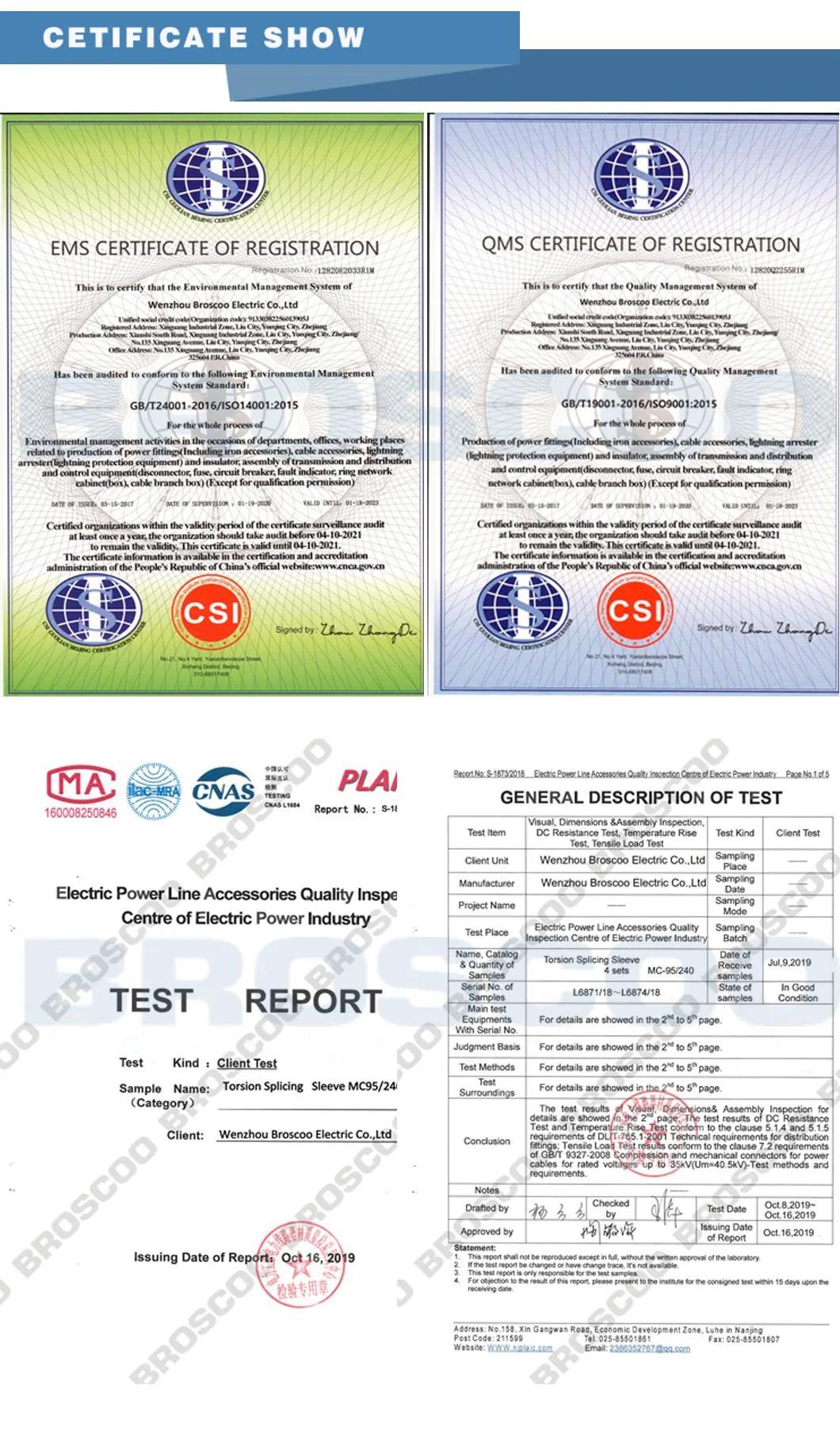 Overhead Line Accessories Electric Power Wire Pole Line Fiber Hydraulic Compression Strain Tension Cable Clamp