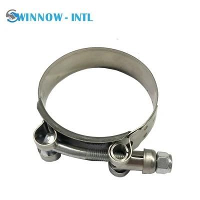 Flat T-Bolt Clamp in Size 31mm-34mm SS304 Clamp Round Band Edge
