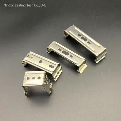 Custom Stainless Steel Sheet Leaf Bracket Stamping Metal Flat Clamp Contact Retaining V Shape Spring Clips