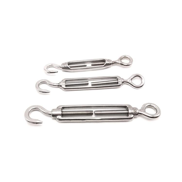 Stainless Steel 304 and 316 DIN1480 Hook Eye Turnbuckle