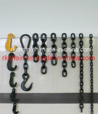 Blackened Chain Series G80 Link Chain and Hook