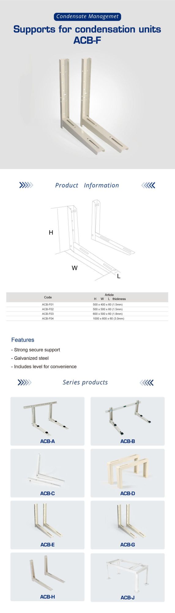 Air Conditioner Bracket Welded Brackets Acb-F