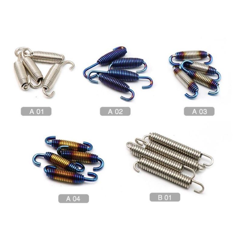 Motorcycle Modified Exhaust Pipe Spring Stainless Steel Silicone Ak Spring ATV Scooter Moulding Accessories Parts