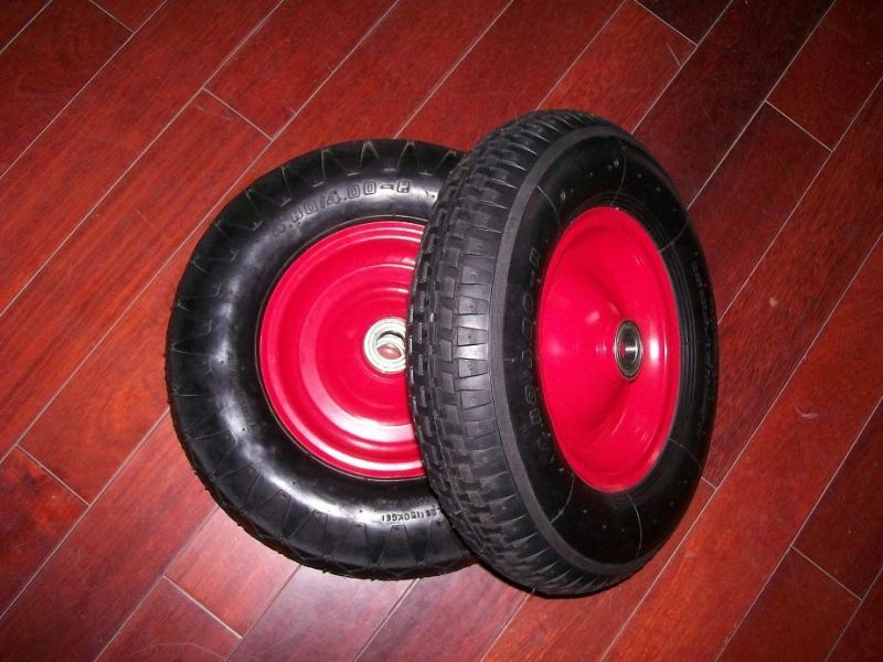 Durable Heat Resisting High Load Capacity Pneumatic Rubber Wheel (4.00-8)