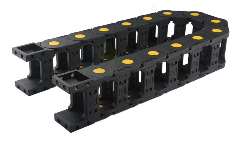 Hycnc Drag Chain Cable Chain Cable Carrier Plastic Nylon Materials for CNC Router Machine Using Wire Carrier Semi Sealing Drag