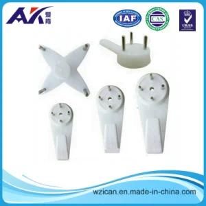 White Color ABS Hardwall Plastic Hook with Nail