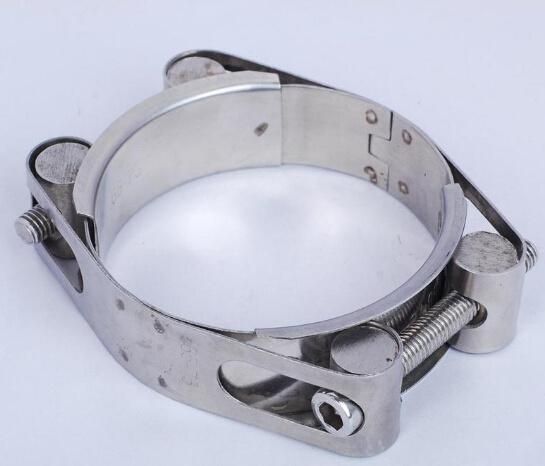 Double Bolts Heavy Duty Hose Clamp, Galvanized Iron or Stainless Steel