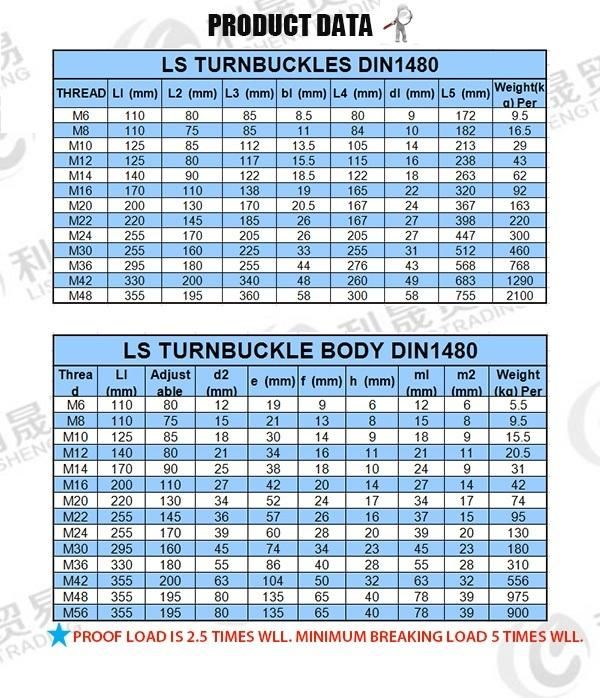 DIN1480 Wire Rope Turnbuckle for Connecting