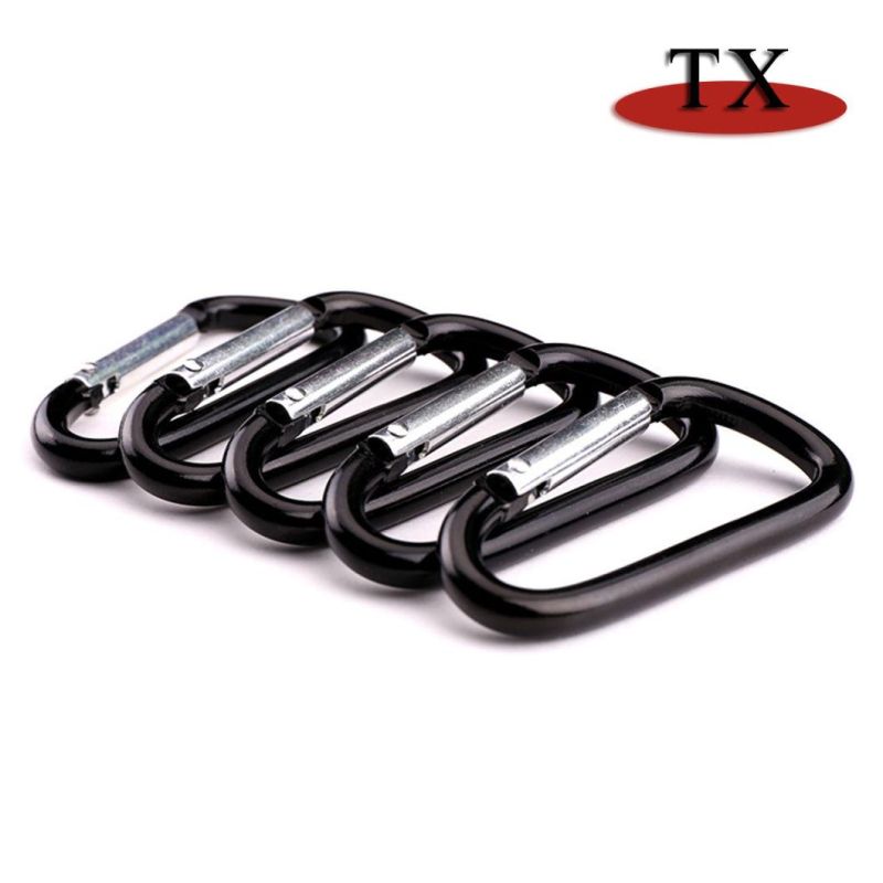 High Quality Carabiner Clip D Shape Metal Hang Buckle for Travelling Hiking