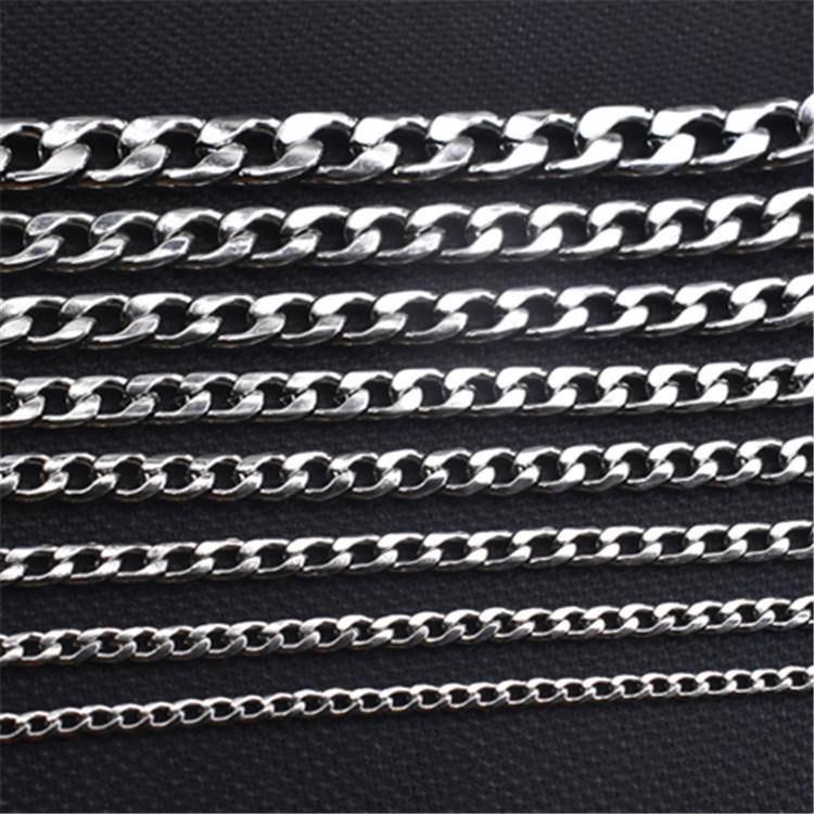 Low MOQ Metal Silver Handbag Chains for Bags Accessories Purse Shoulder Handbag Chain Strap Metal Lady Chains Bag