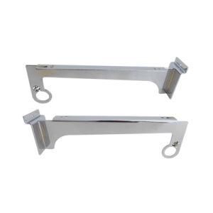 Metal Chrome Slatwall Shelf Bracket Decorative Glass Bracket