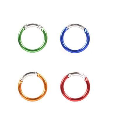 Heart Shaped Aluminum Alloy Keychain Clip Carabiner Snaphook Hook Holder Aluminum Round Carabiner Hook Clip Key Holder