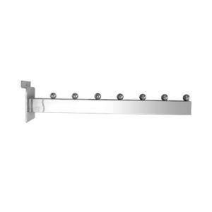 Metal Chrome Slat Board Display Hook with 7 Beads
