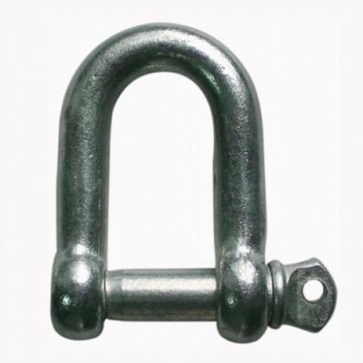 Supplier G210 Lifting Electro Galvanized Screw Pin Us Dee Type Carbon Steel Drop Forged Marine Rigging D Shackle