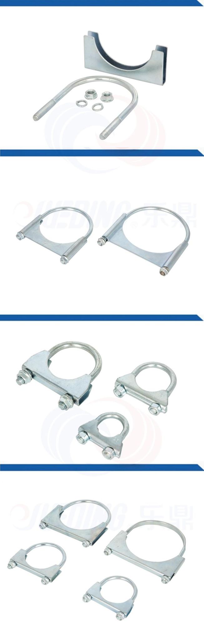Automotive U Type Hose Clamps for Exhaust Pipe Joint