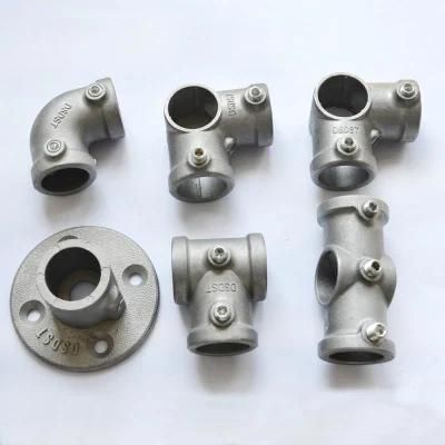 Galvanized Aluminum 26.9mm 33.4mm Key Clamps Flange for Handrail Bracket