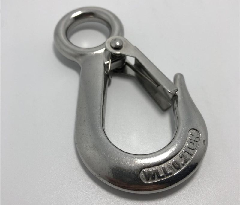 304 Grade Stainless Steel Large Eye Safety Latch Cargo Hook