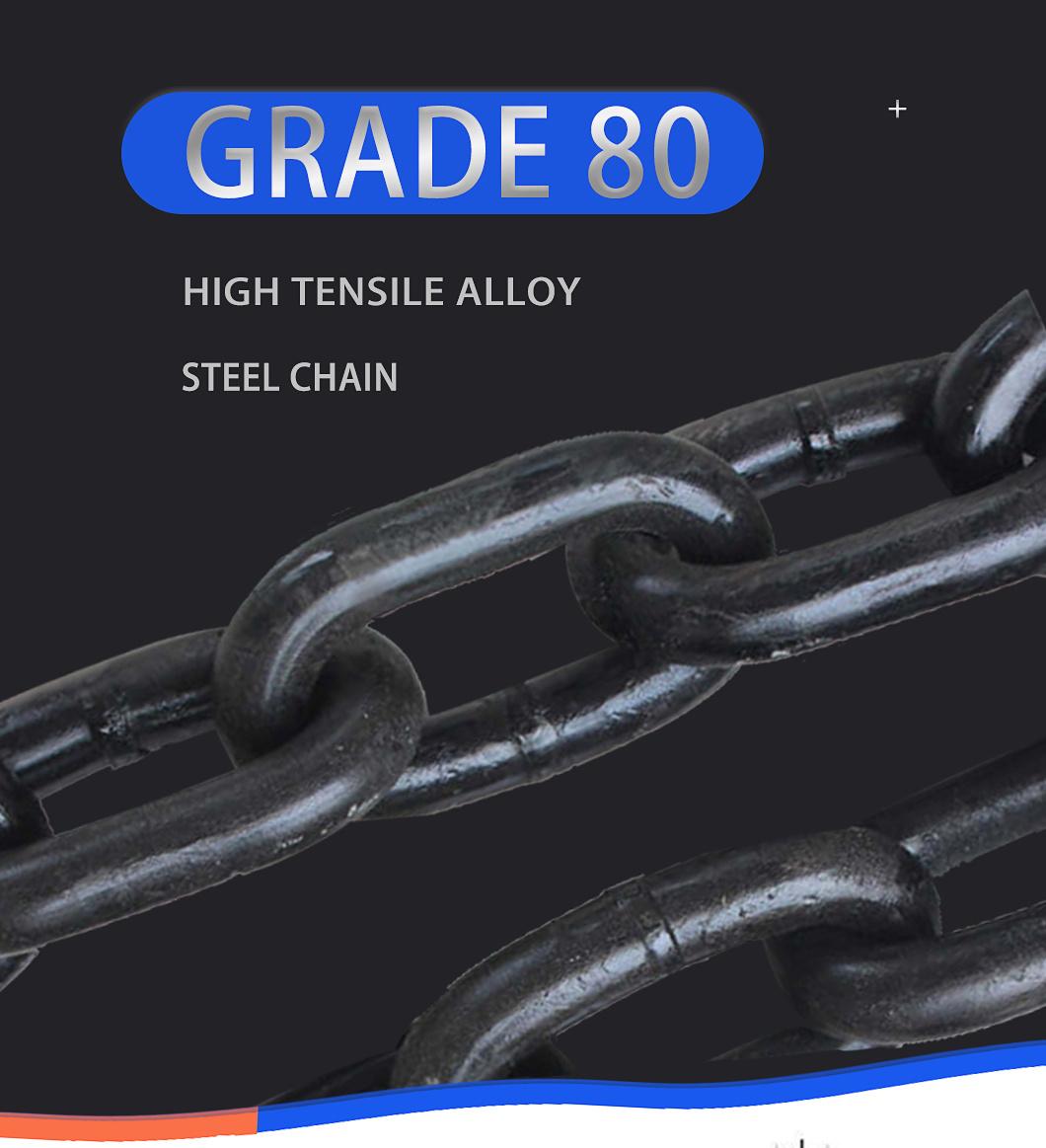 Factory Black Finished Grade 80 En818-2 Alloy Steel Lifting Chain G80 Chain