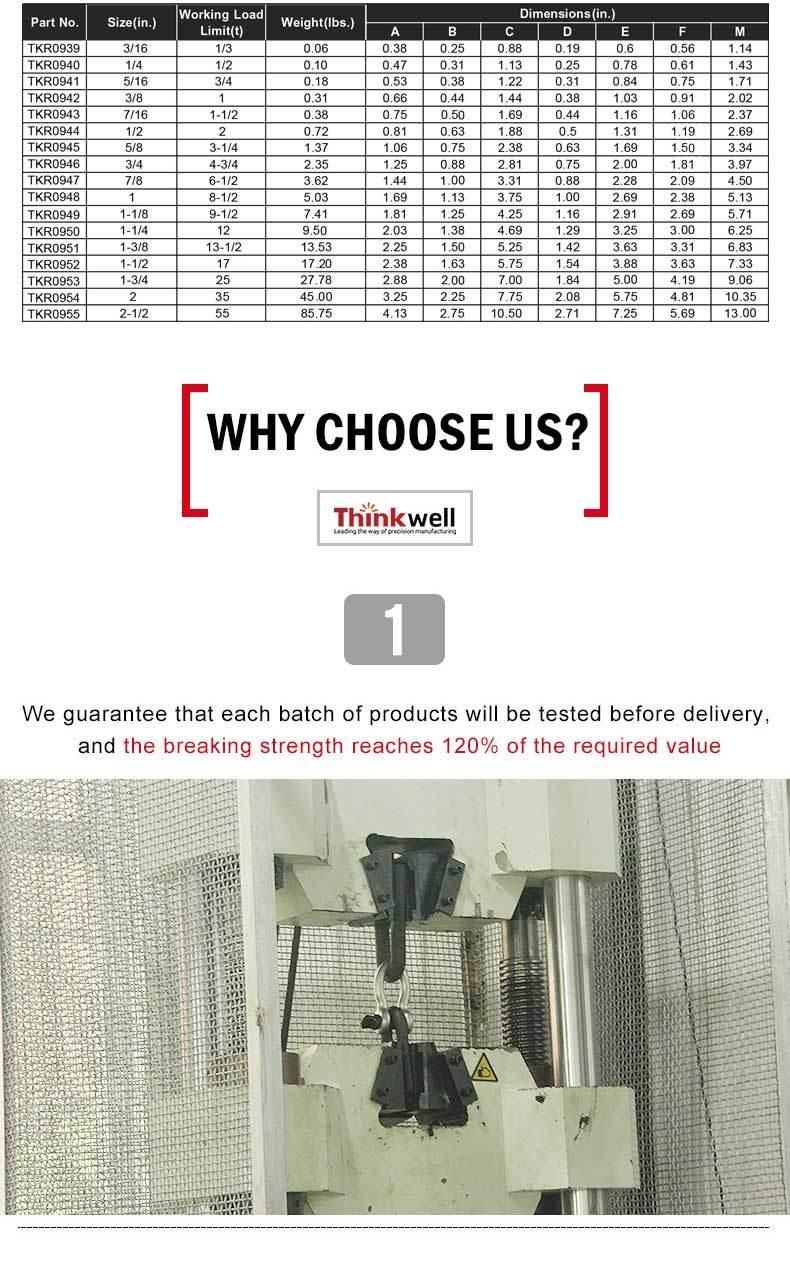 Thinkwell Forged Us Type G209 Screw Pin Anchor Shackle