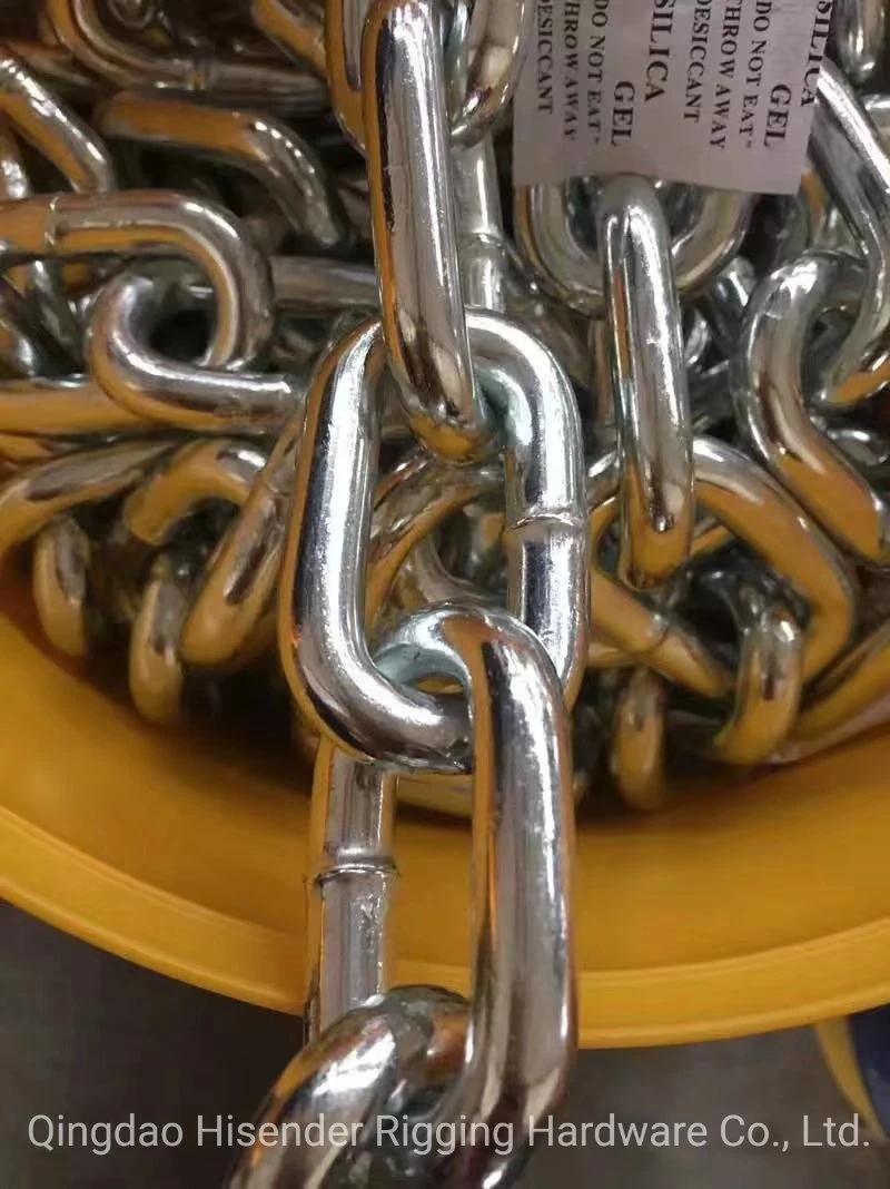 E. Galvanized DIN766 Welded Steel Link Chain
