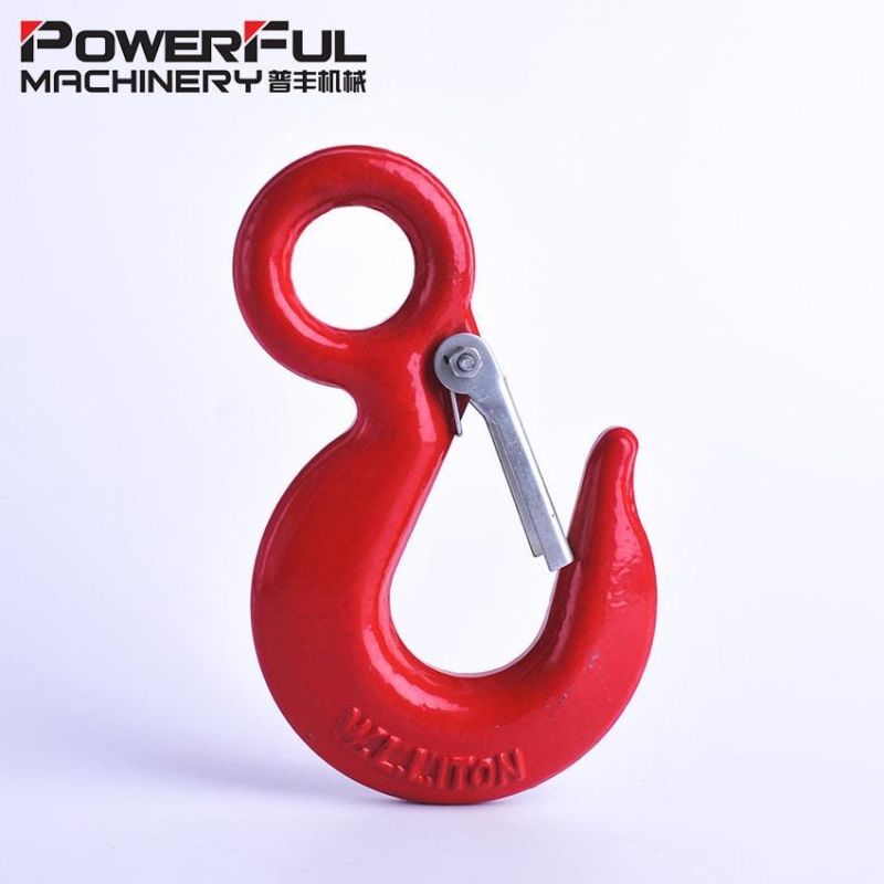 China High Quality Steel Lifting Crane S-320 Eye Hook with Safety Latch