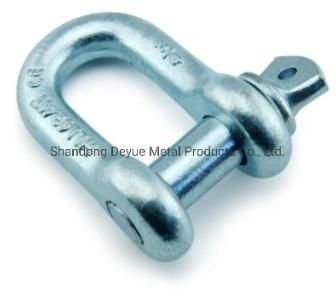 Hot DIP Galvanized Drop Forged Steel Screw Pin D Dee Type Chain Lifting G210 Shackle
