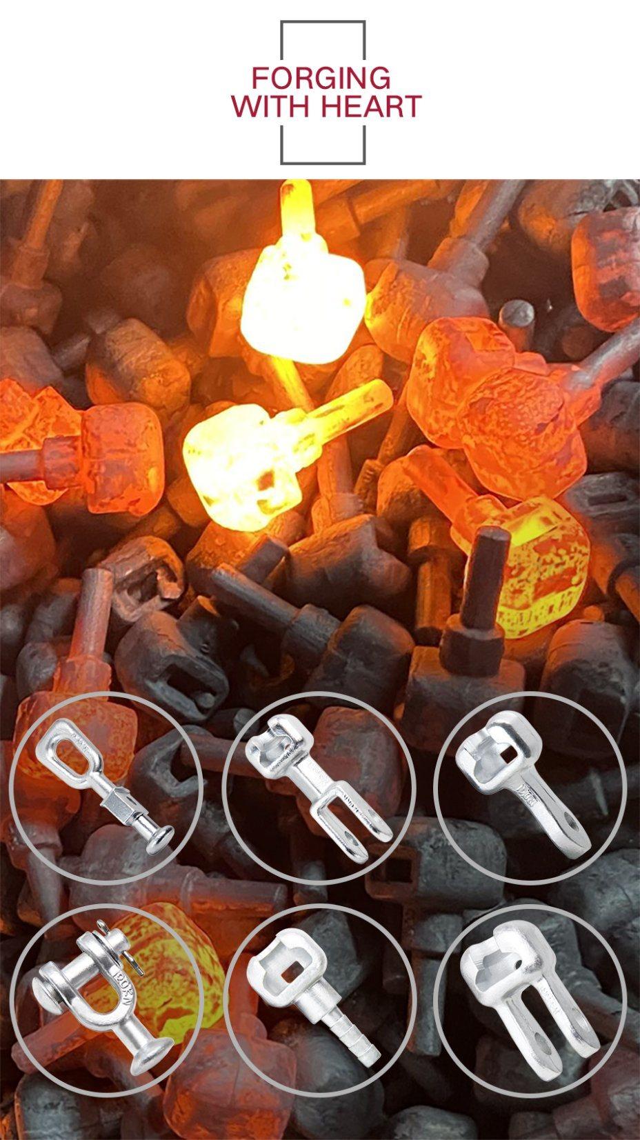 Steel Forged Hot DIP Galvanized Electric Overhead Power Fittings Pole Line Rigging Machine Bolt Cable Clamp Accessories Tongue Clevis Ball Eye Socket