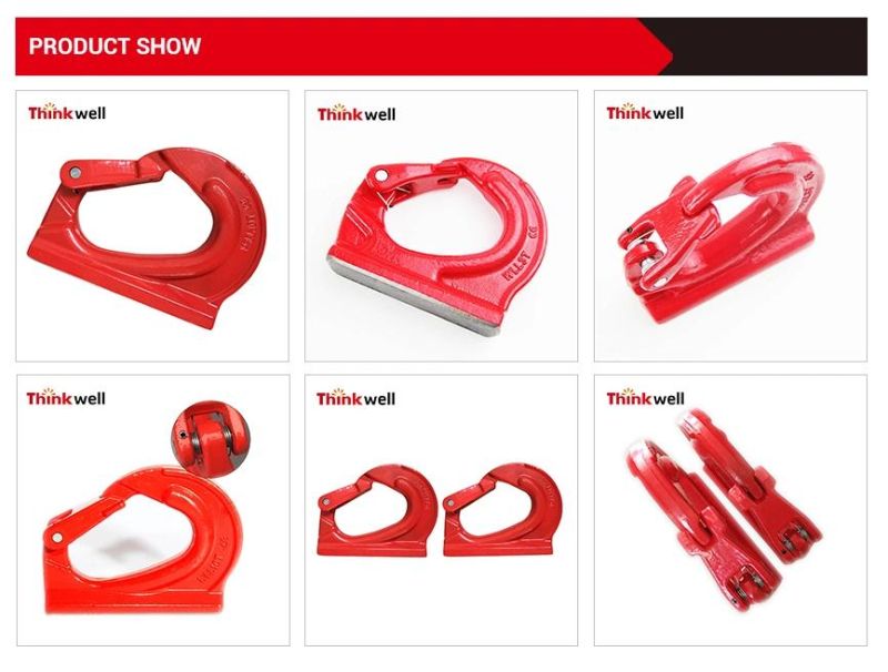 High Quality G80 Forged Alloy Steel Weld-on Hook with Spring Latch