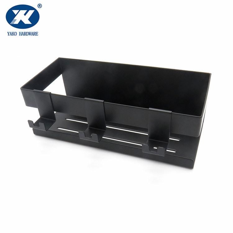 Matte Black Bathroom Corner Shelves Kitchen Wall Shelf Shower Shampoo Storage Rack