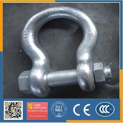 4 Inch Bolt Type safety Bow Shackle G2130 Wll 150t