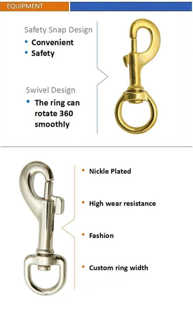 Nickle Plated Brass Snap Hook with Swivel Hook
