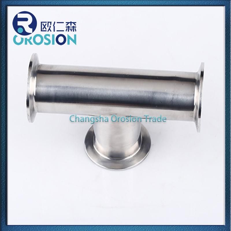 Sanitary Food Grade Stainless Steel Clamped Equal Tee