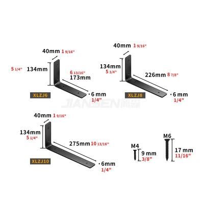 Unadjustable Unfolded Factory Price Package OEM L Shelf Bracket with Good Service