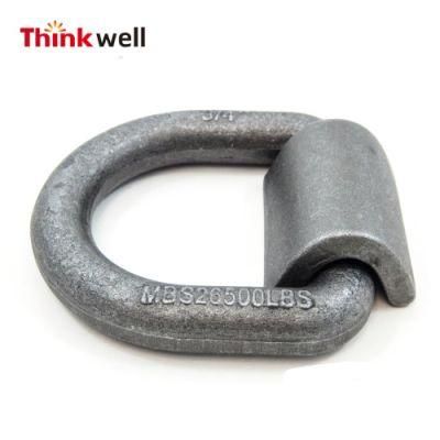 Drop Forged Alloy Steel Galvanized Lashing D Ring with Bracket