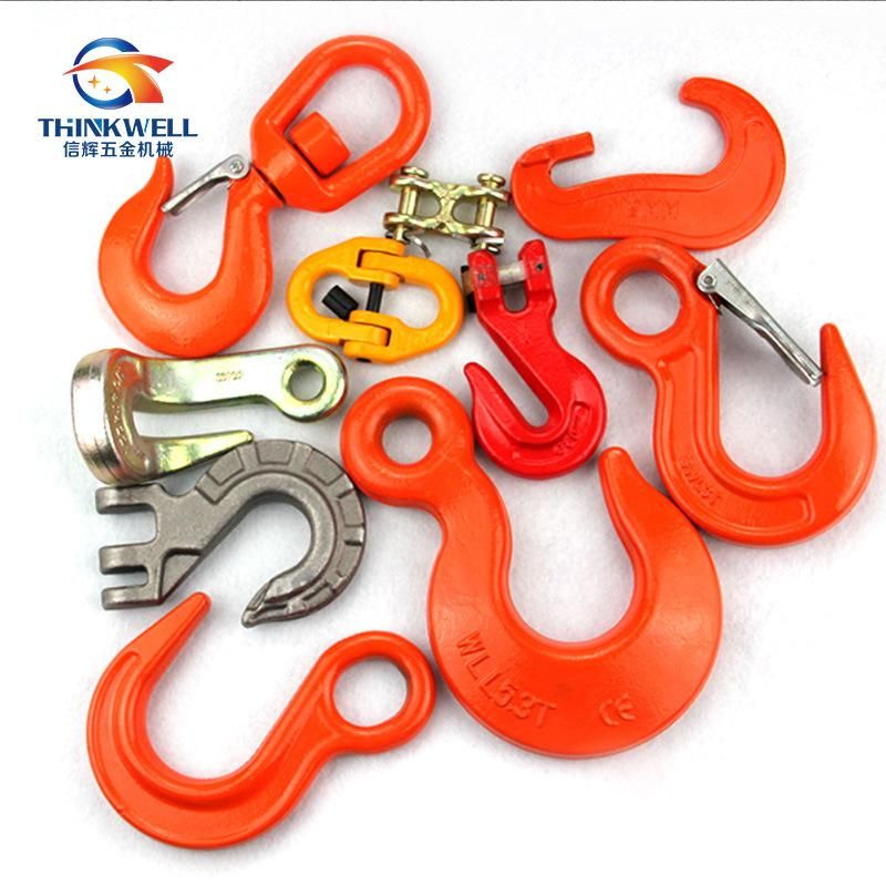 Forged Alloy Steel Self Locking G80 Swivel Safety Hook