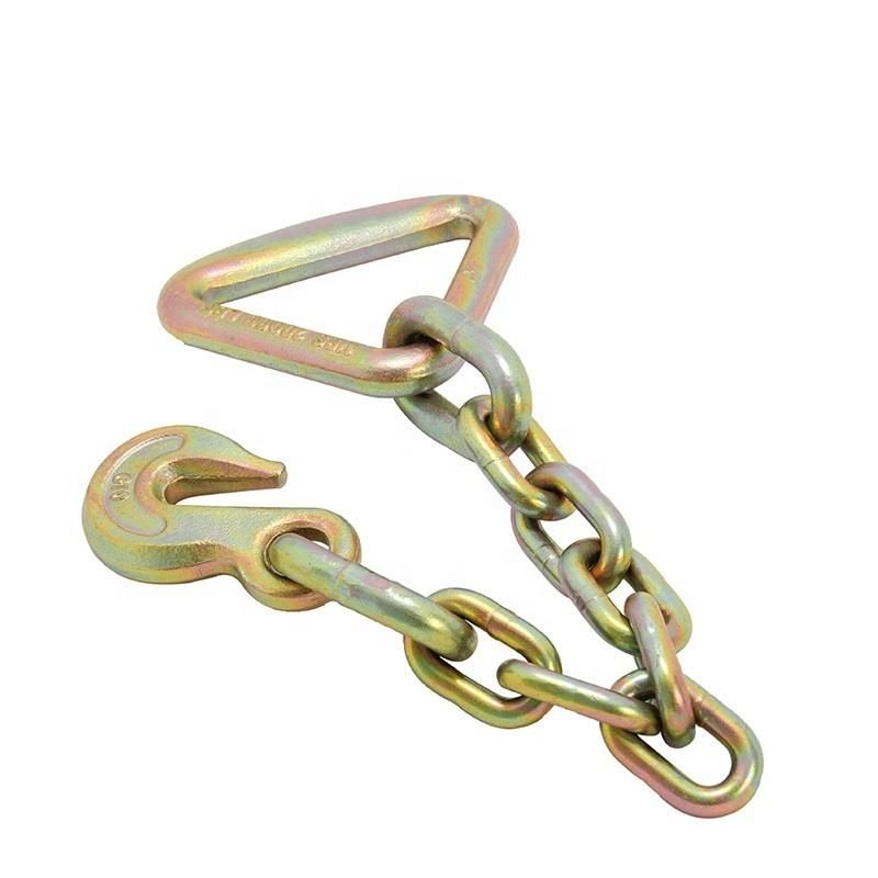 Kingslings 4" Cargo Security Strap Accessory Galvanized Eye Grab Hook Anchor Chain