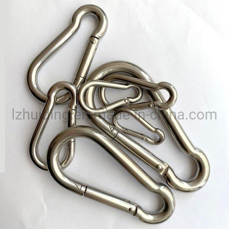 304/316 Stainless Steel Spring Buckle Mini Carabiner Buckle Snap Hook Grade Carabiner Hook