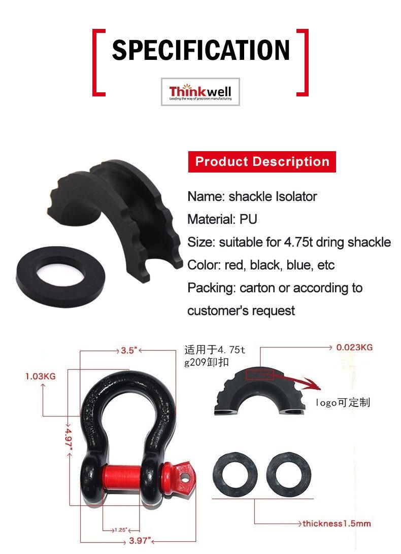 Bow Shaped Screw Pin Anchor Shackle with Isolator