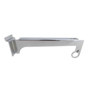 Metal Chrome 25mm Round Tube Holder for Slatwall Shelf Bracket
