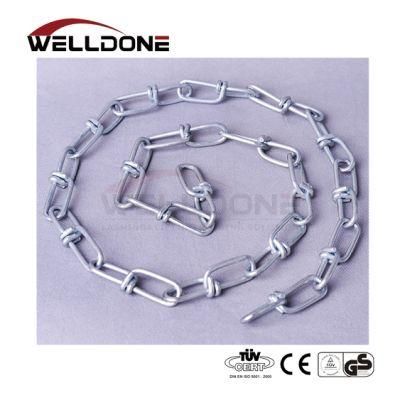Carbon Steel Galvanized Double Loop Knotted Lifting Chain for Rigging Dog