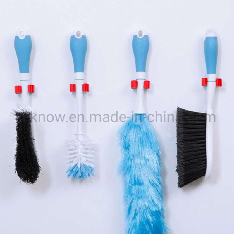 4PC Clip Grip Handle Holders Hanging Mops Brushes Brooms and Garden Tools