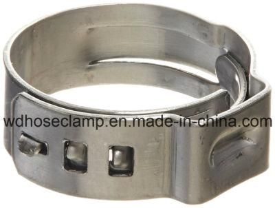 304 Stainless Steel Stepless Single Ear Pinch Hose Clamps