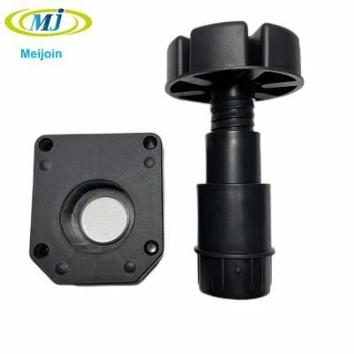 Adjustment Height 90-170mm Black Plastic Cabinet Leg