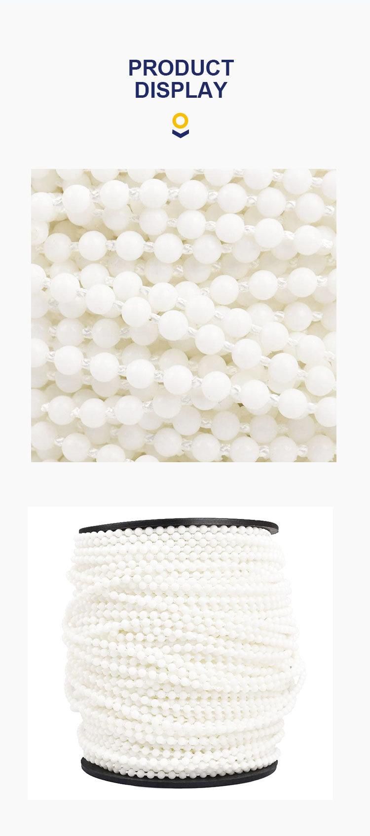 4.5mm White POM Factory Curtain Roller Plastic Ball Chain