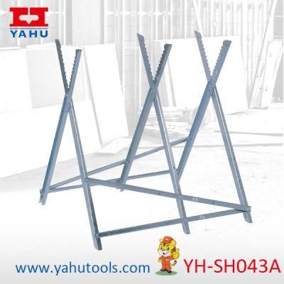 Height Adjustable Sawhorse with Serrated Teeth for Log Firewood and Timber