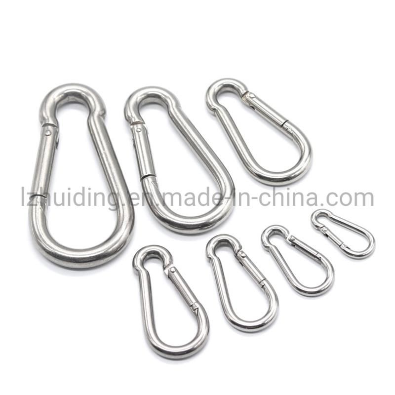 Outdoor Activity Stainless Steel 304 Spring Snap Climbing Buckle Hook Carabiner